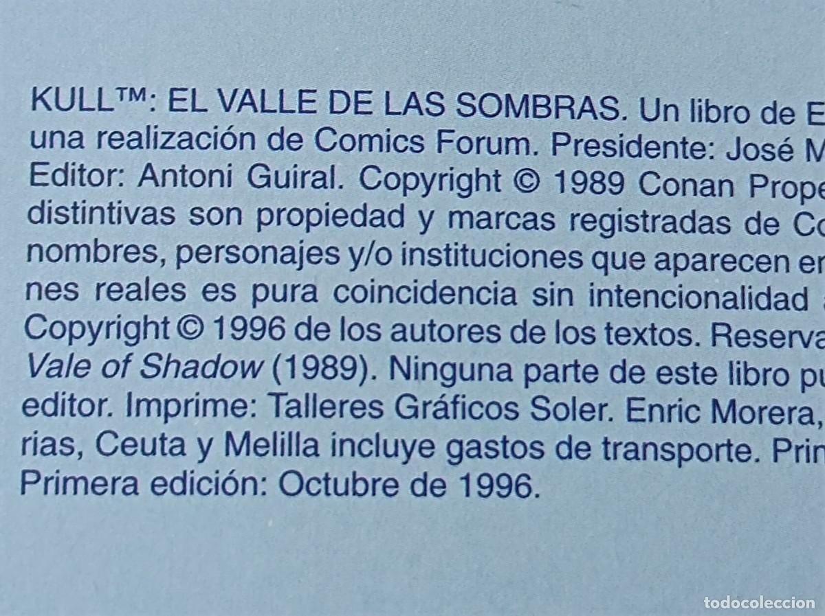 C&oacute;mics: KULL EL VALLE DE LAS SOMBRAS EDICIONES FORUM NOVELA GR&Aacute;FICA - Foto 12