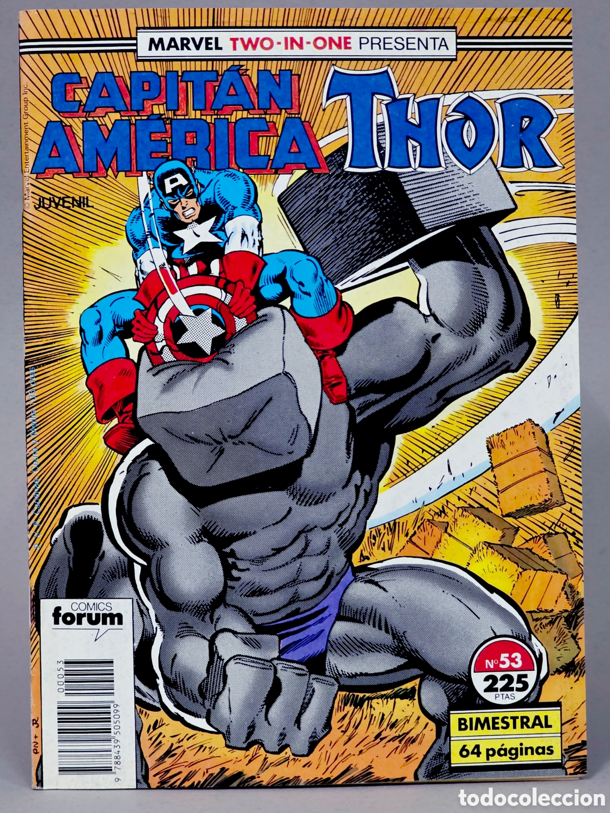 C&oacute;mics: C&Oacute;MIC EXCELENTE CAPIT&Aacute;N AM&Eacute;RICA THOR 53 MARVEL TWO IN ONE EDICIONES FORUM - Foto 1