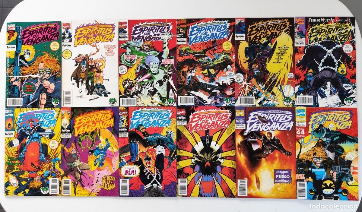 C&oacute;mics: MOTORISTA FANTASMA & BLAZE: ESP&Iacute;RITUS DE VENGANZA N&ordm; 1 a 12 - Serie COMPLETA ~ MARVEL/FORUM (1993)