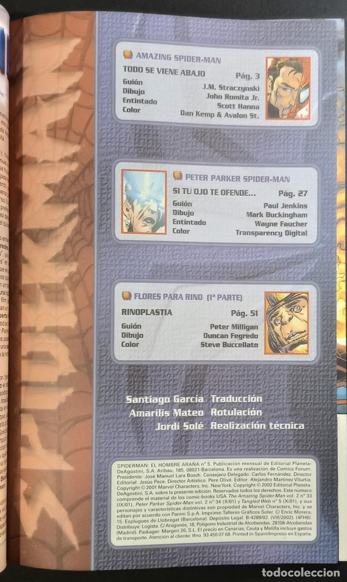 C&oacute;mics: SPIDERMAN EL HOMBRE ARA&Ntilde;A - N&ordm; 5 MARVEL COMICS / FORUM, 2002 - Foto 2