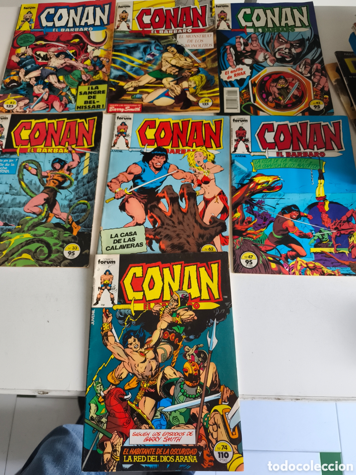 C&oacute;mics: 7 antiguos comics Conan el b&aacute;rbaro en buen estado - Foto 1