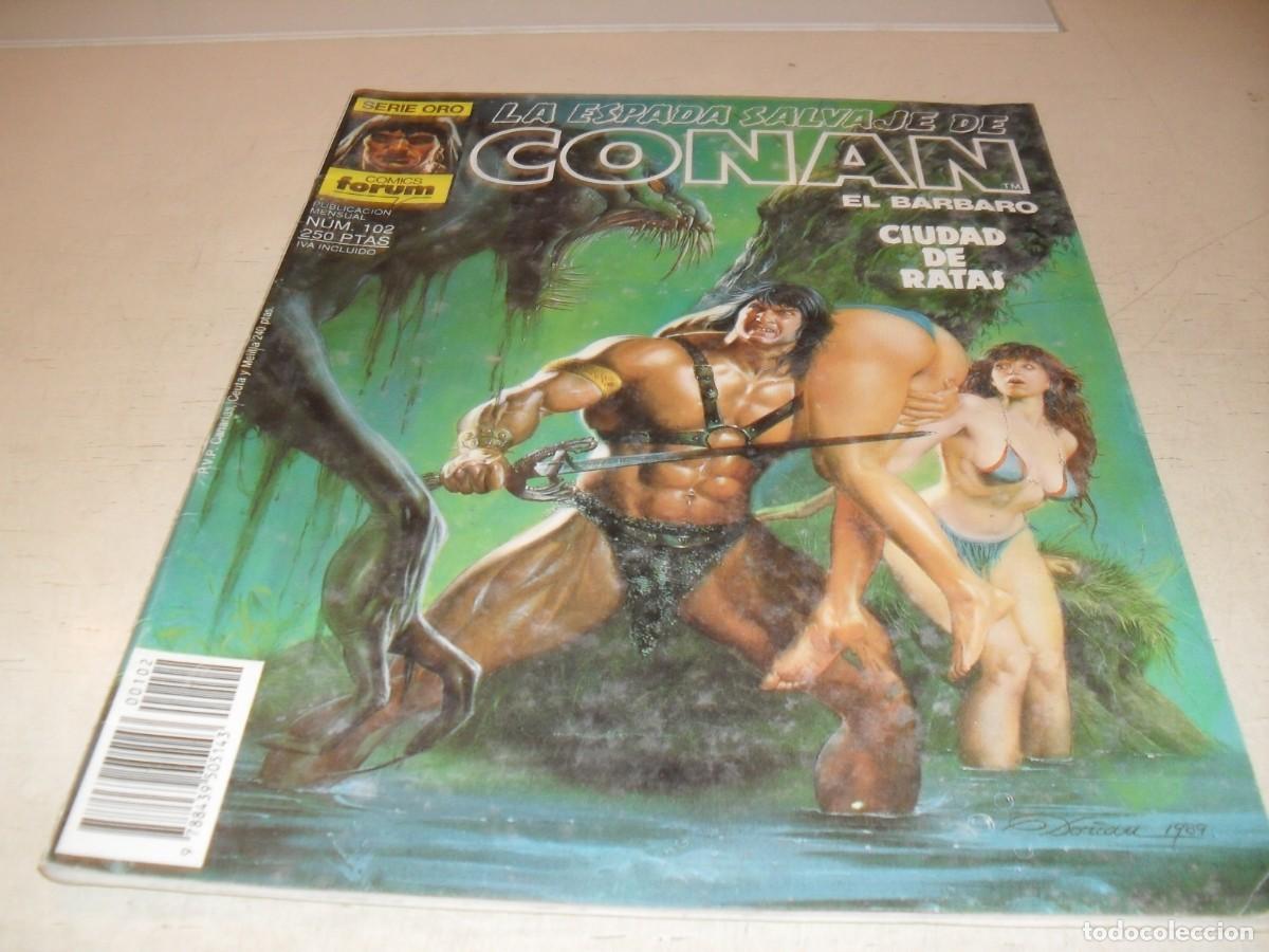 C&oacute;mics: LA ESPADA SALVAJE DE CONAN N&ordm; 102,DE 171,CON KULL DE COMPLEMENTO.FORUM,1982 - Foto 1