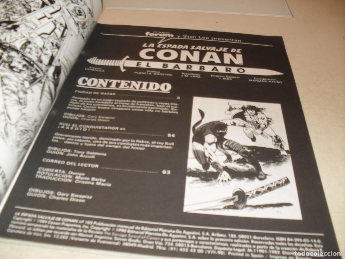 C&oacute;mics: LA ESPADA SALVAJE DE CONAN N&ordm; 102,DE 171,CON KULL DE COMPLEMENTO.FORUM,1982 - Foto 2