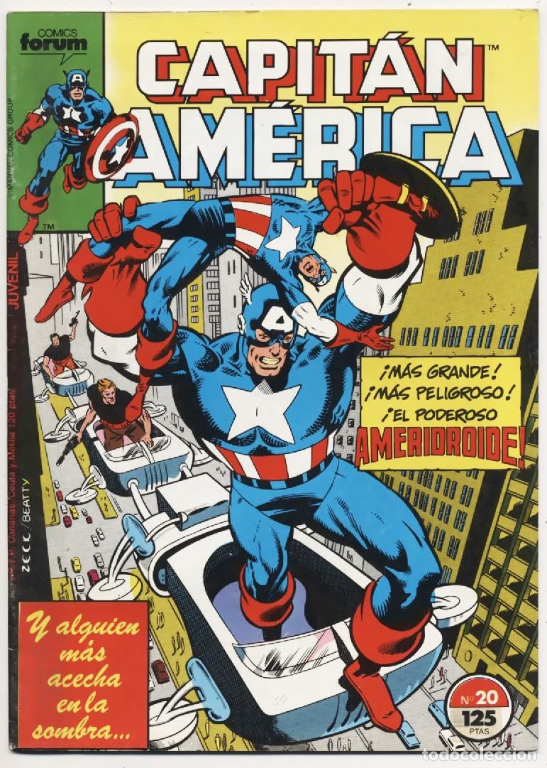 C&oacute;mics: COMIC GRAPA CAPITAN AMERICA N&ordm; 20 EL PODEROSO AMERIDROIDE COMICS FORUM DEAGOSTINI 1986 - Foto 1