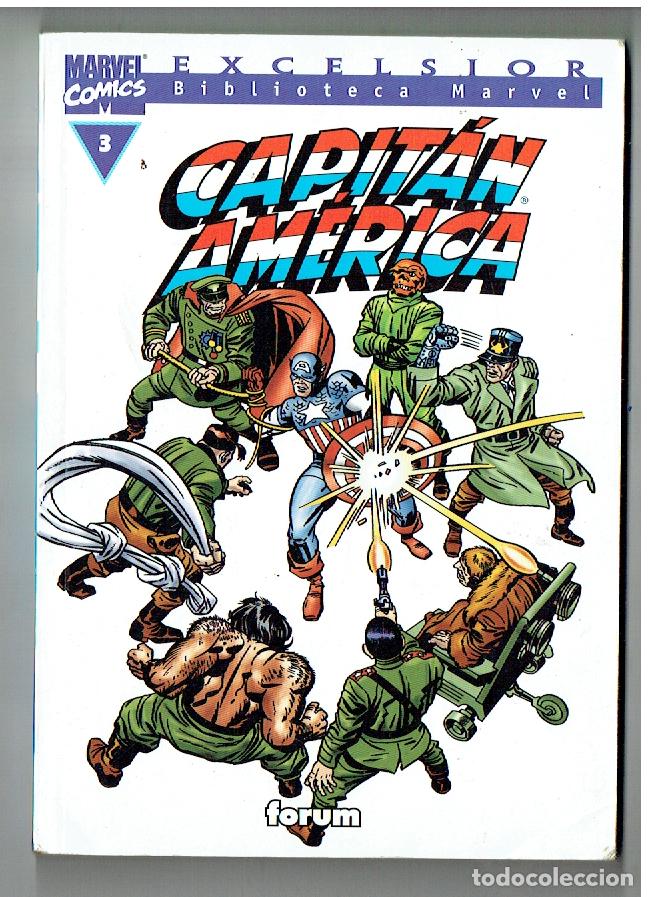 C&oacute;mics: EXCELSIOR. BIBLIOTECA MARVEL. CAPIT&Aacute;N AM&Eacute;RICA. N&ordm; 3. FORUM (B/41.2) - Foto 1
