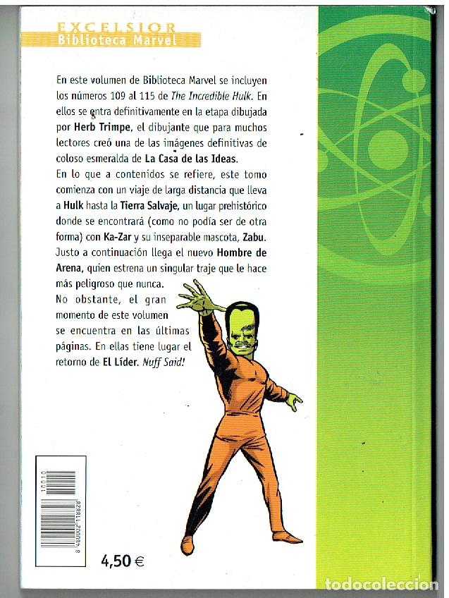 C&oacute;mics: MARVEL COMICS. EXCELSIOR. BIBLIOTECA MARVEL. N&ordm; 10. HULK. FORUM. (B/41.2) - Foto 2