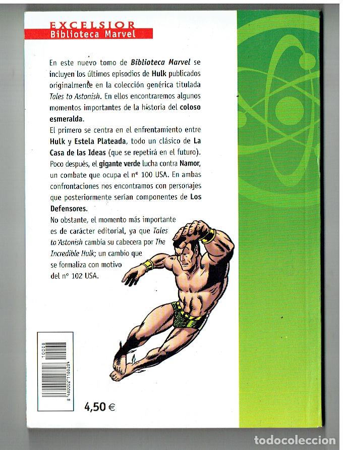 C&oacute;mics: MARVEL COMICS. EXCELSIOR. BIBLIOTECA MARVEL. N&ordm; 8. HULK. FORUM. (B/41.2) - Foto 2