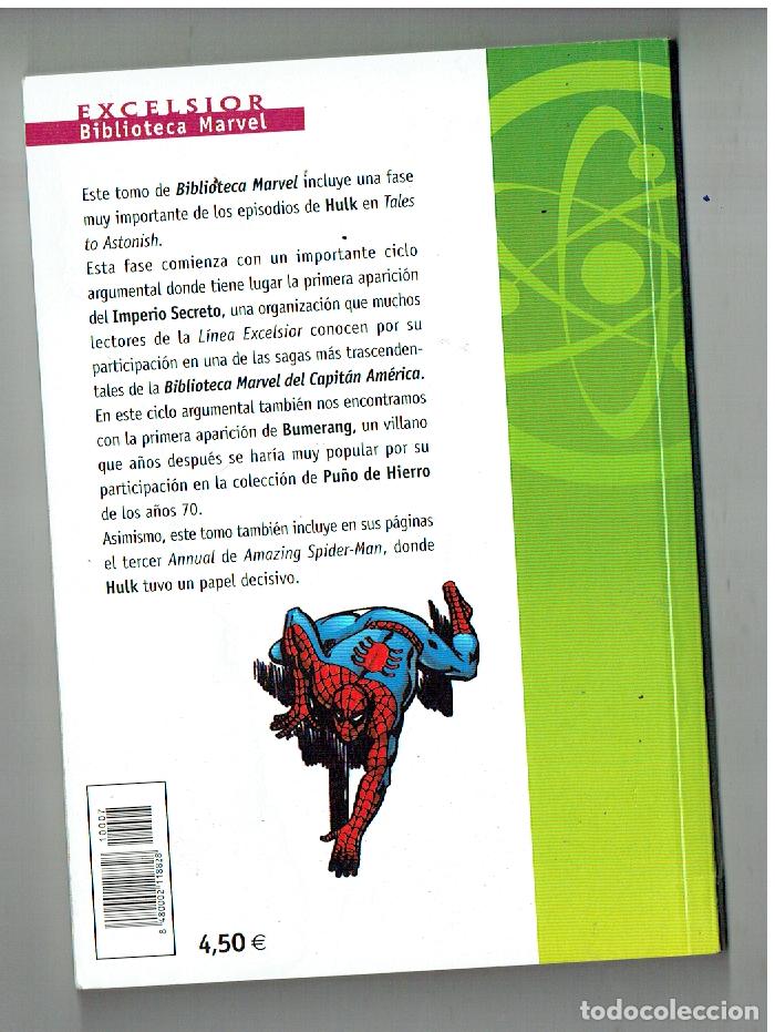 C&oacute;mics: MARVEL COMICS. EXCELSIOR. BIBLIOTECA MARVEL. N&ordm; 7. HULK. FORUM. (B/41.2) - Foto 2