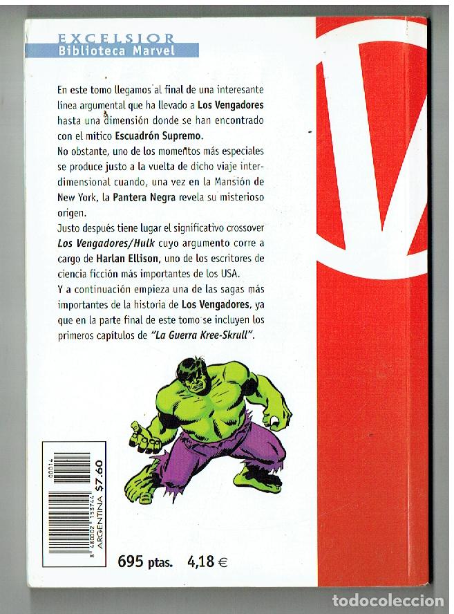 C&oacute;mics: MARVEL COMICS. EXCELSIOR. BIBLIOTECA MARVEL. N&ordm; 14. LOS VENGADORES. FORUM. (B/41.2) - Foto 2