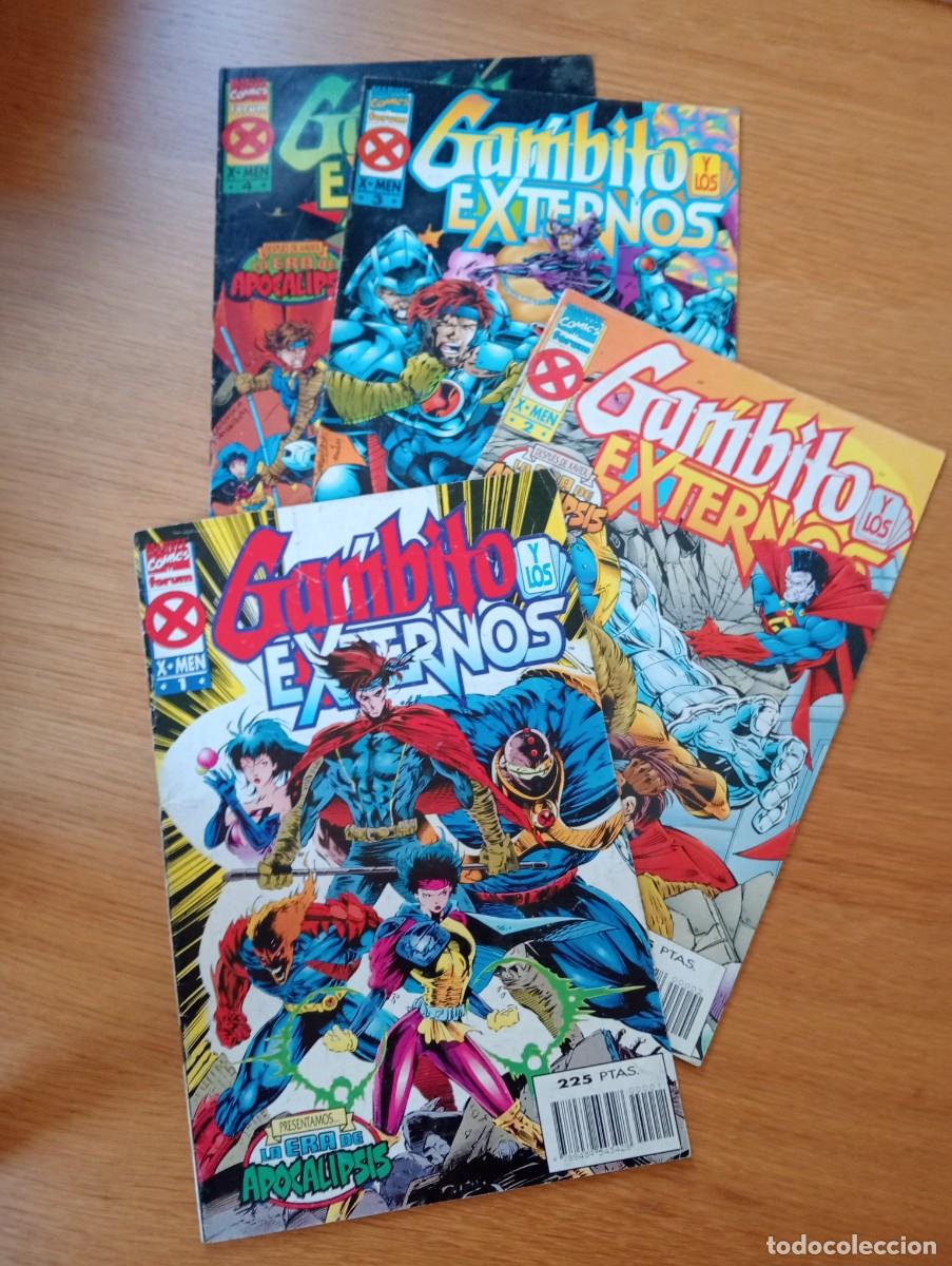 C&oacute;mics: COMPLETA. GAMBITO Y LOS EXTERNOS. 4 EJEMPLARES. GRAPA. FORUM. MARVEL. 1996. - Foto 1