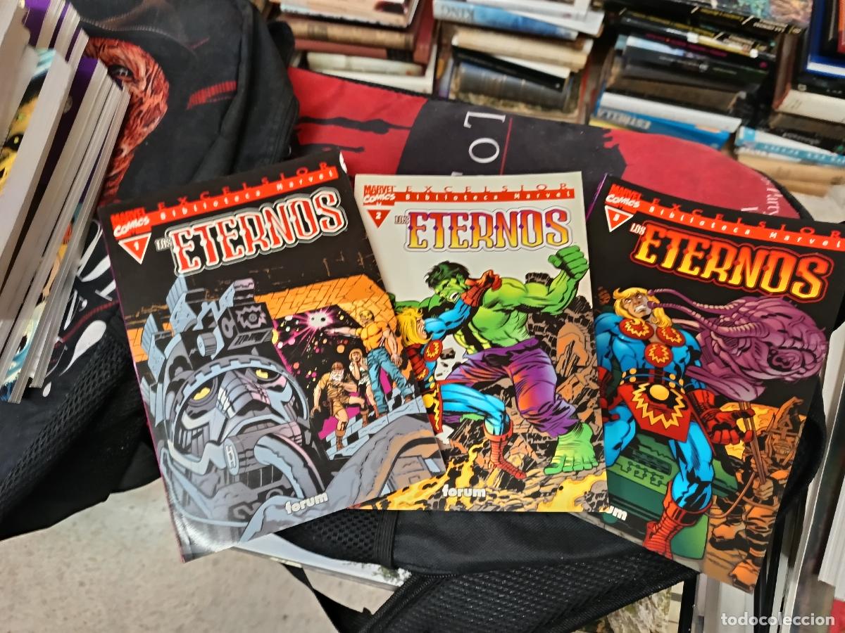 C&oacute;mics: BIBLIOTECA MARVEL . LOS ETERNOS . 3 EJEMPLARES. COMPLETA. FORUM . JACK KIRBY. 2001 - Foto 1