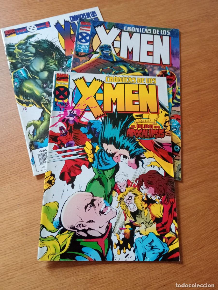 C&oacute;mics: LOTE CON 3 EJEMPLARES DE CR&Oacute;NICAS DE LOS X MEN (DE 5). GRAPA. FORUM. MARVEL. 1995. - Foto 1