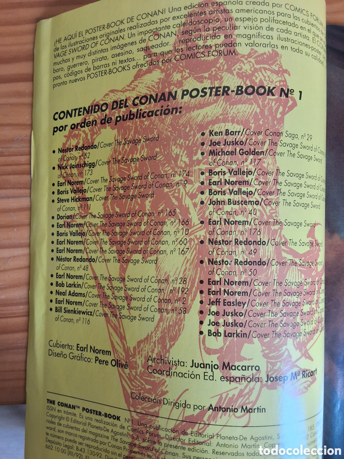 C&oacute;mics: Conan poster book comic a&ntilde;o 1992 edita forum - Foto 2