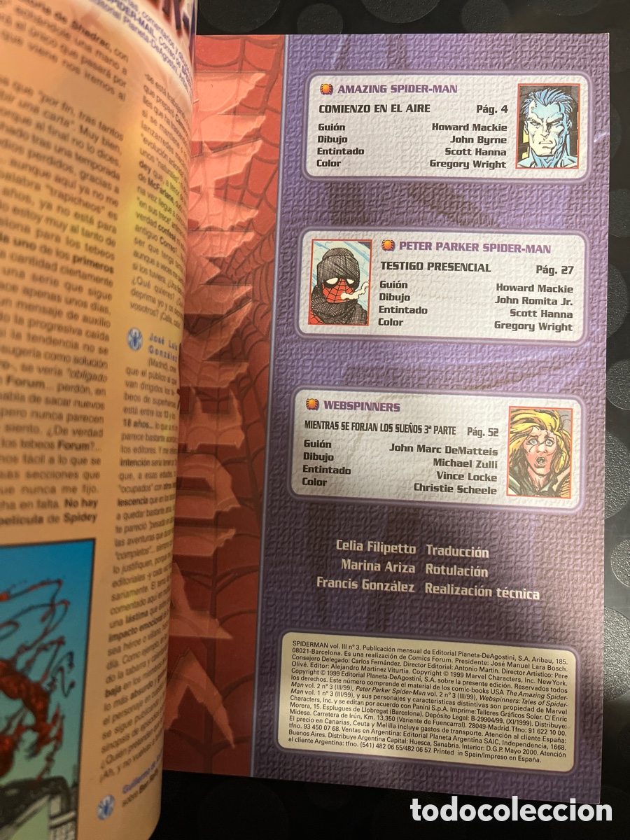 C&oacute;mics: SPIDERMAN VOL.5 N.3 COMIENZO EN EL AIRE ( 1999/2002 ) - Foto 3