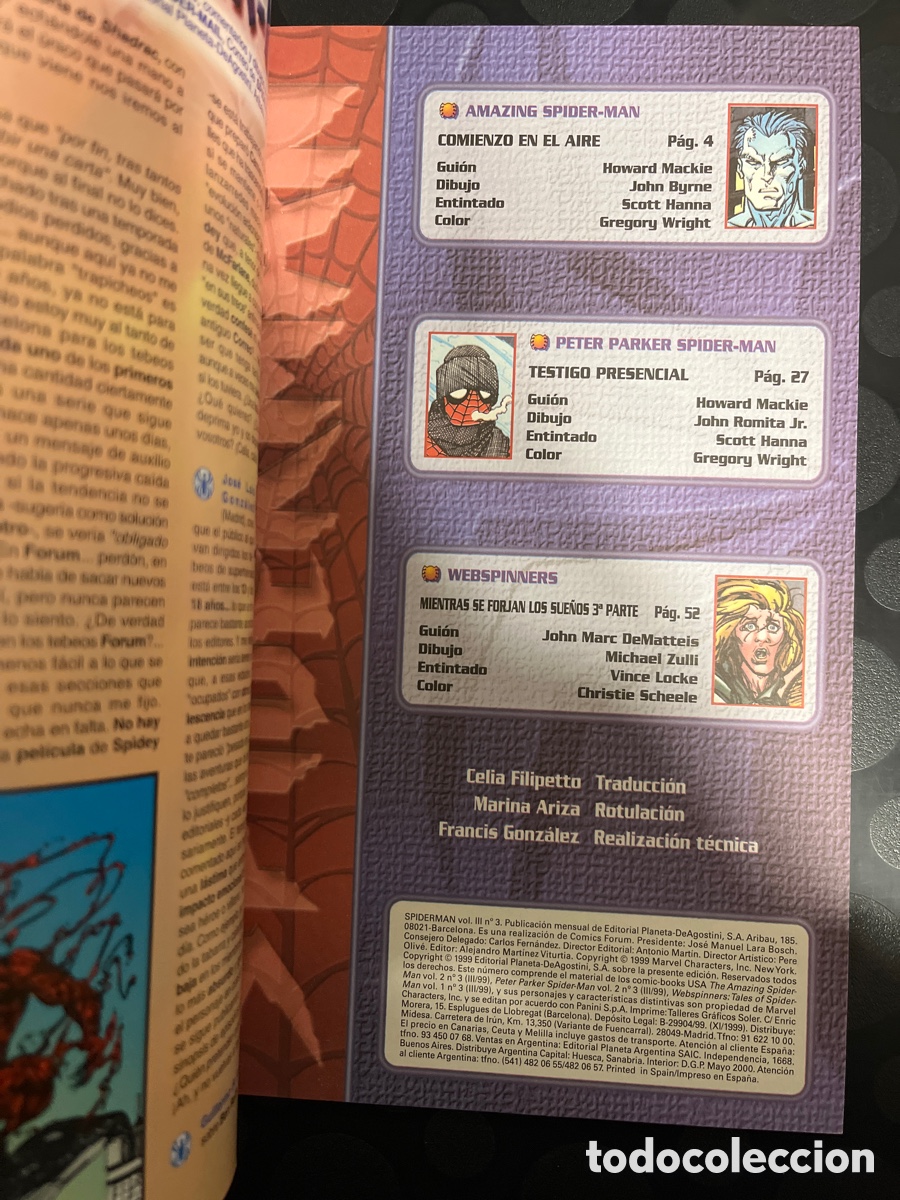 C&oacute;mics: SPIDERMAN VOL.5 N.3 COMIENZO EN EL AIRE ( 1999/2002 ) - Foto 3