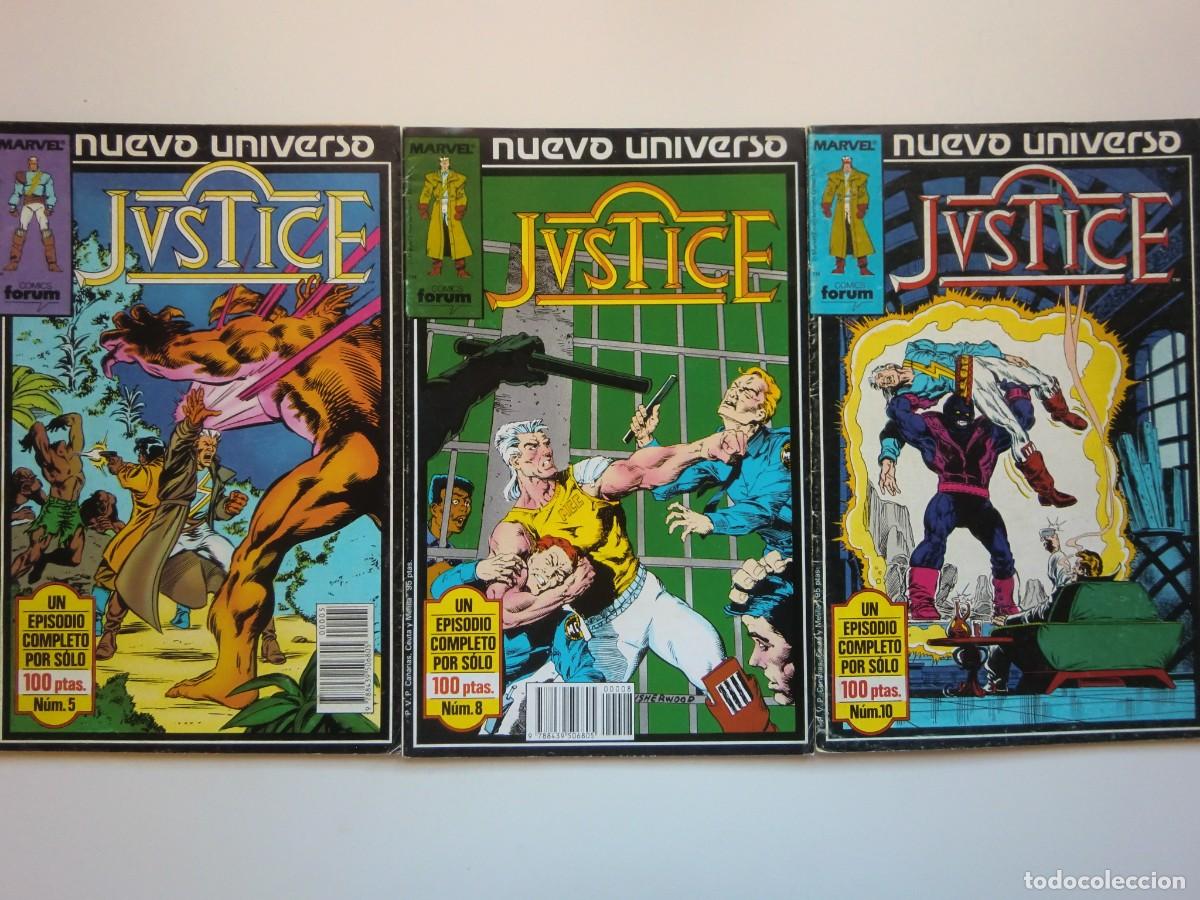 C&oacute;mics: Lote de 3 c&oacute;mics JUSTICE N&ordm; 5, 8 y 10 (1988) de FORUM C&Oacute;MICS - Foto 1