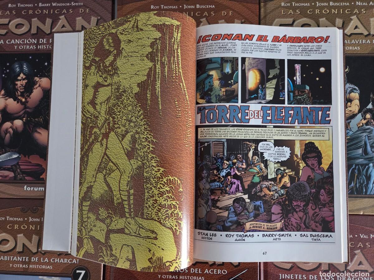 C&oacute;mics: Las cr&oacute;nicas de Conan. Roy Thomas. John Buscema. Forum. Numeros 1 al 9. - Foto 3