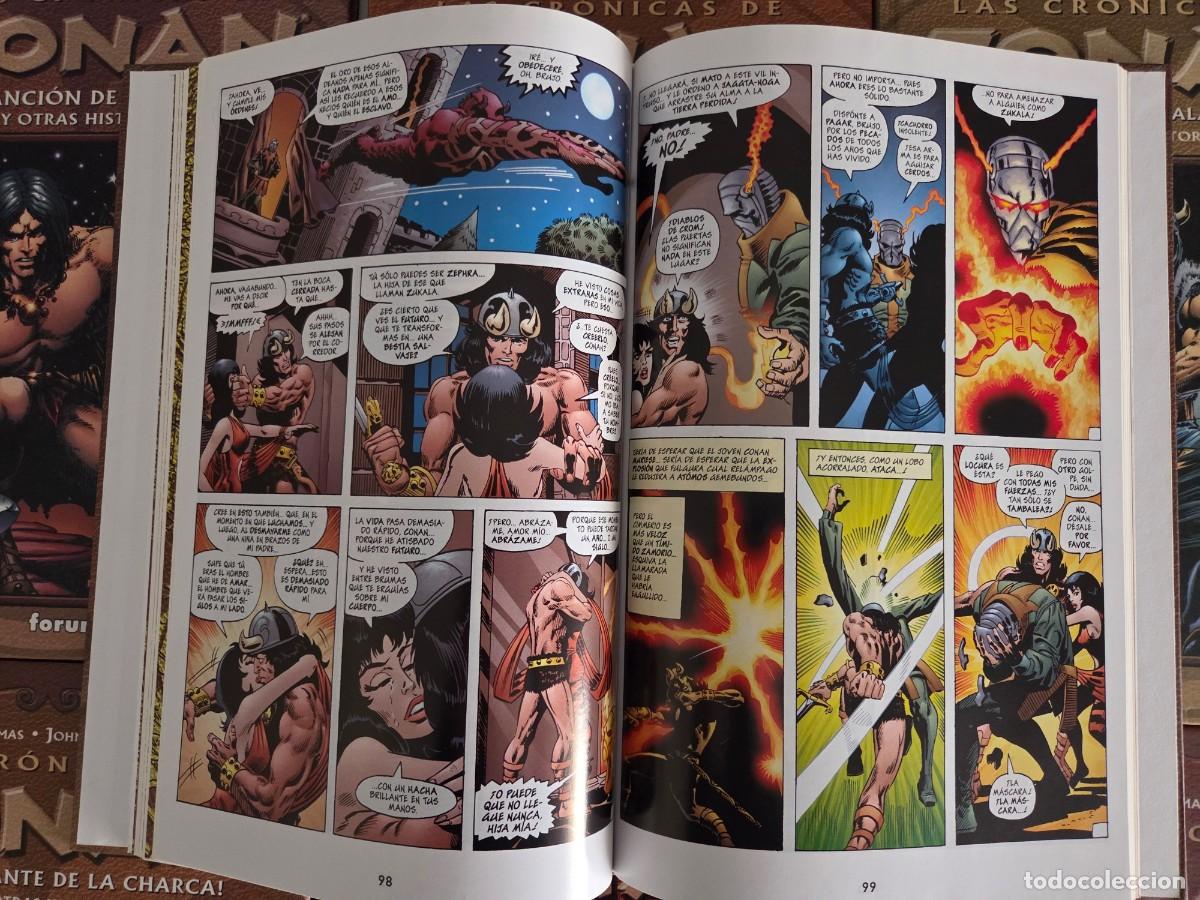 C&oacute;mics: Las cr&oacute;nicas de Conan. Roy Thomas. John Buscema. Forum. Numeros 1 al 9. - Foto 4