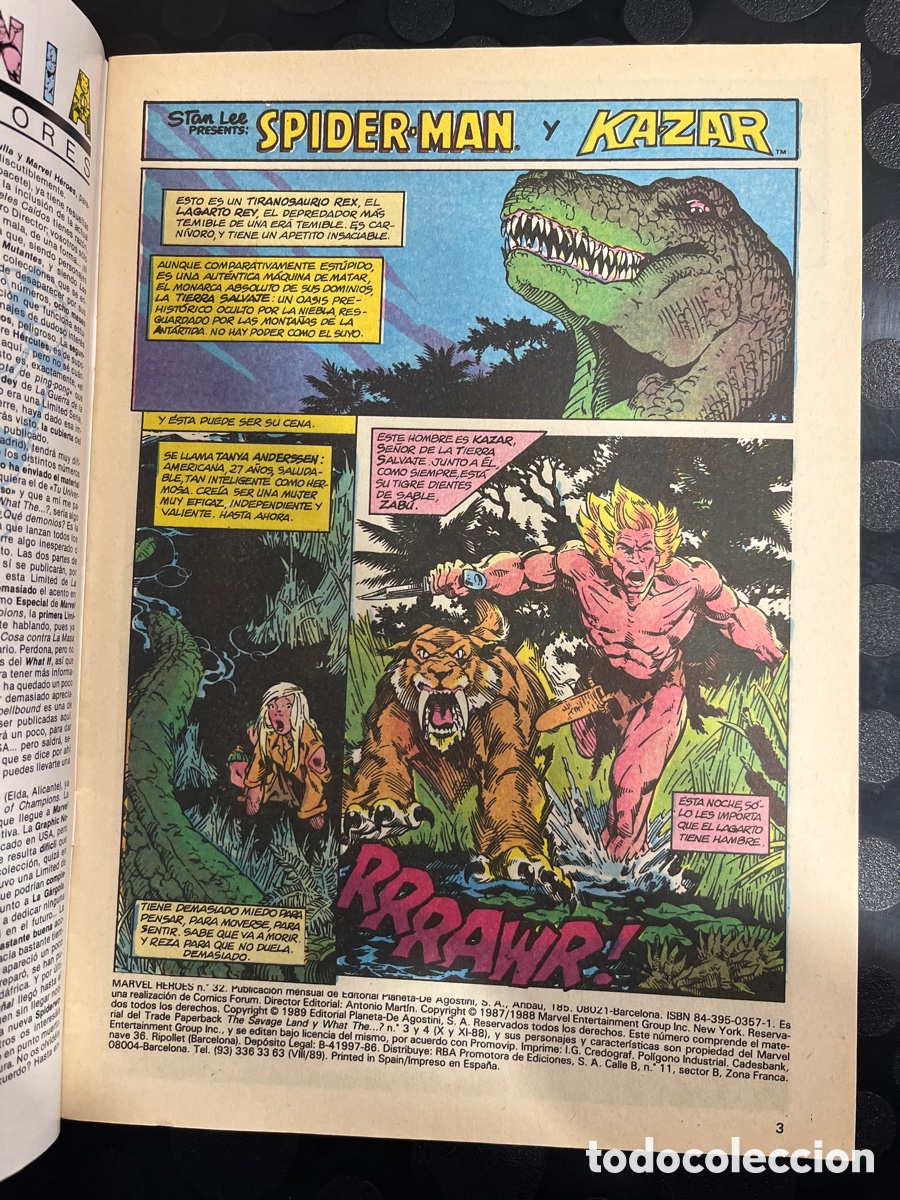 C&oacute;mics: MARVEL H&Eacute;ROES N.32 SPIDERMAN Y KAZAR ( 1986/1993 ) - Foto 3