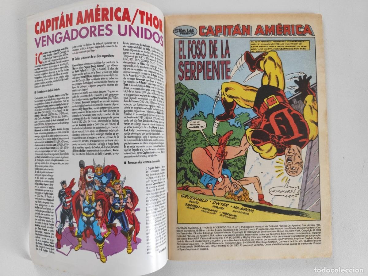 C&oacute;mics: CAPIT&Aacute;N AM&Eacute;RICA Y THOR EL PODEROSO Vol.2 COMPLETA 13 N&ordm;S ~ MARVEL/FORUM (1993-1994) - Foto 3