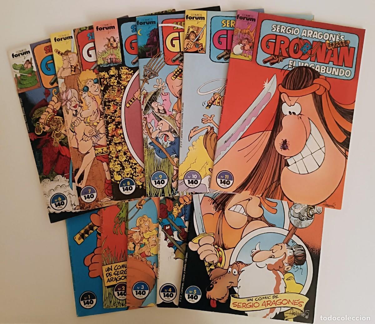 C&oacute;mics: Lote 11 C&oacute;mics Groonan El Vagabundo (Groo) - Sergio Aragon&eacute;s - Forum. Completa.