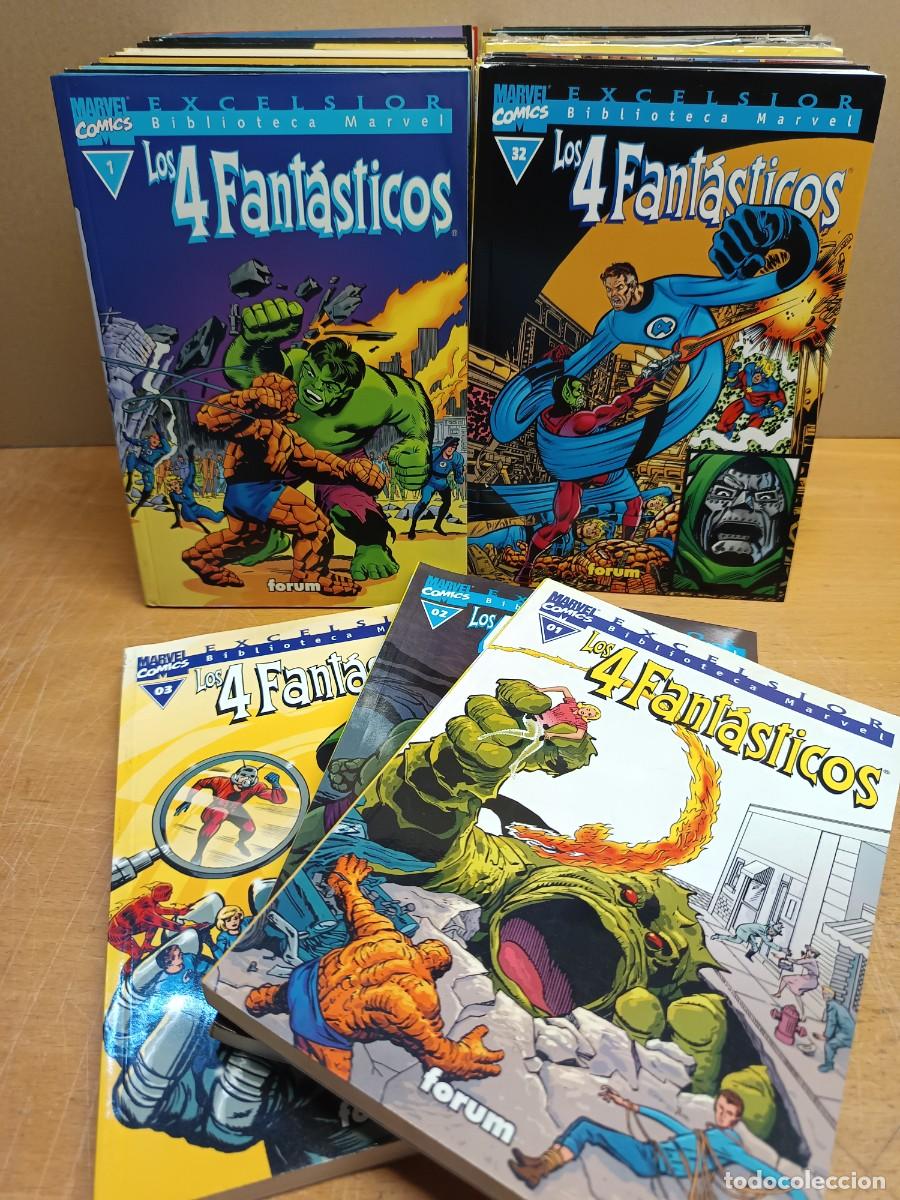 C&oacute;mics: BIBLIOTECA MARVEL: Los 4 Fant&aacute;sticos - Forum. Lote de 34 ejemplares. Completa 35 ej. falta del n&ordm; 30