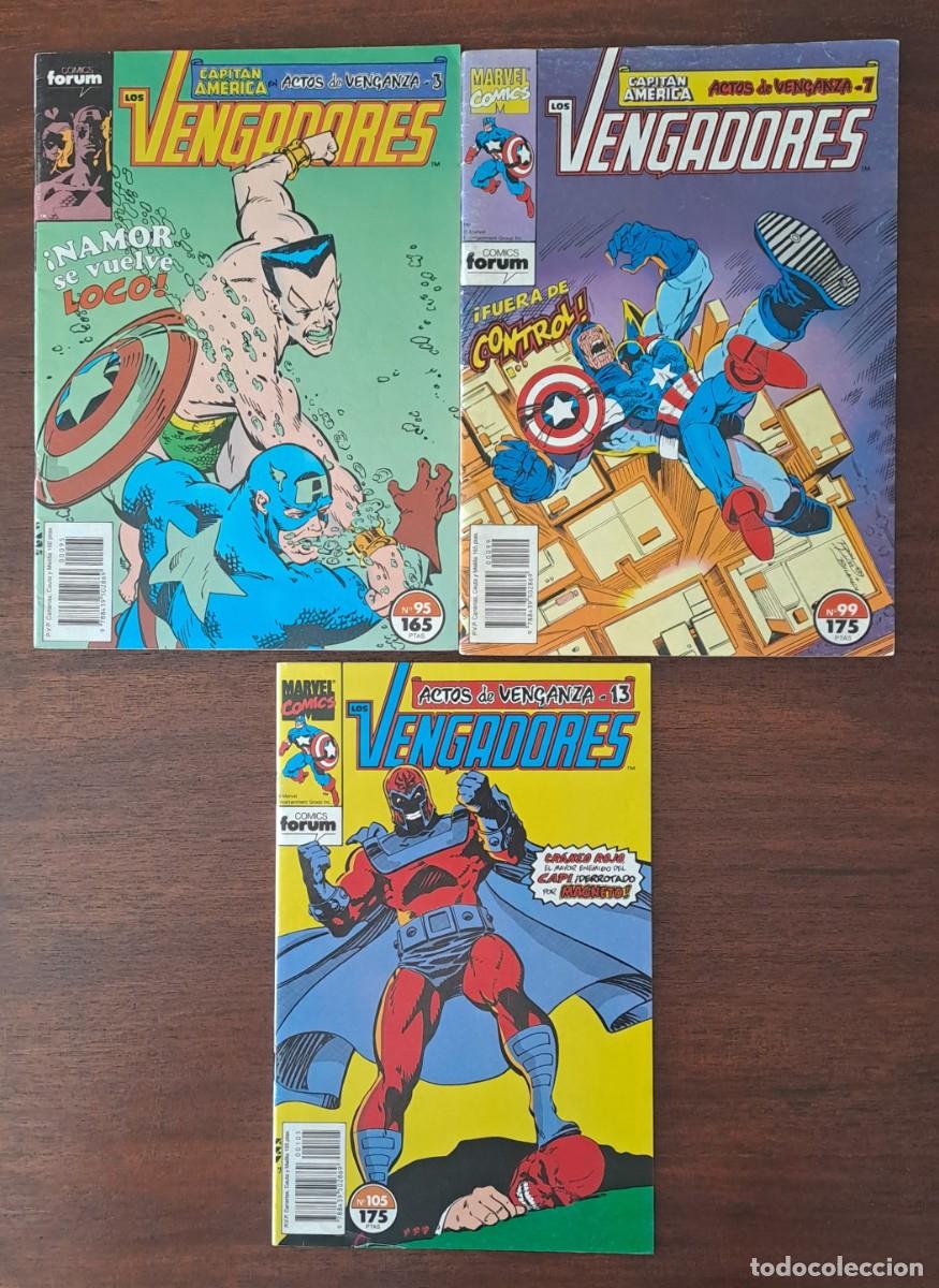 C&oacute;mics: Los Vengadores Vol 1 Forum n&ordm;95, 99, 105. Capit&aacute;n Am&eacute;rica Actos de Venganza