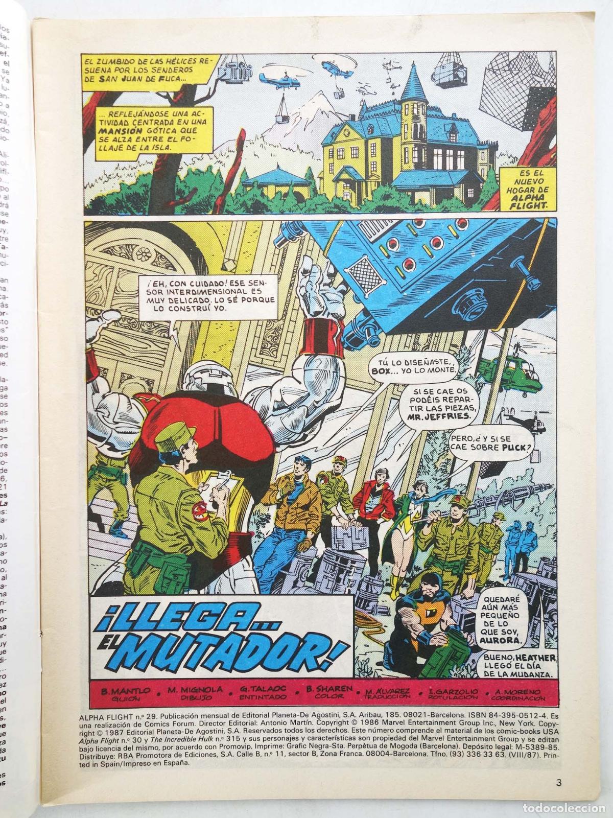 C&oacute;mics: ALPHA FLIGHT VOL. 1 29 (John Byrne) Forum, 1987 - Foto 3