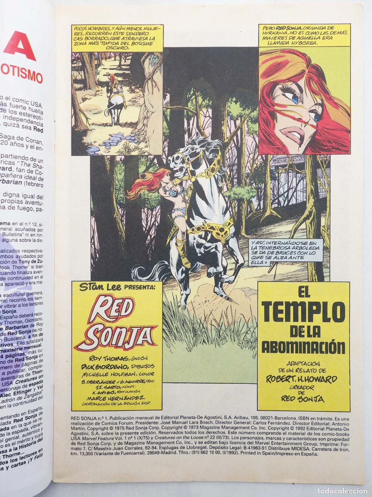 C&oacute;mics: RED SONJA 1 A 20. COMPLETA. Forum, 1992 - Foto 7