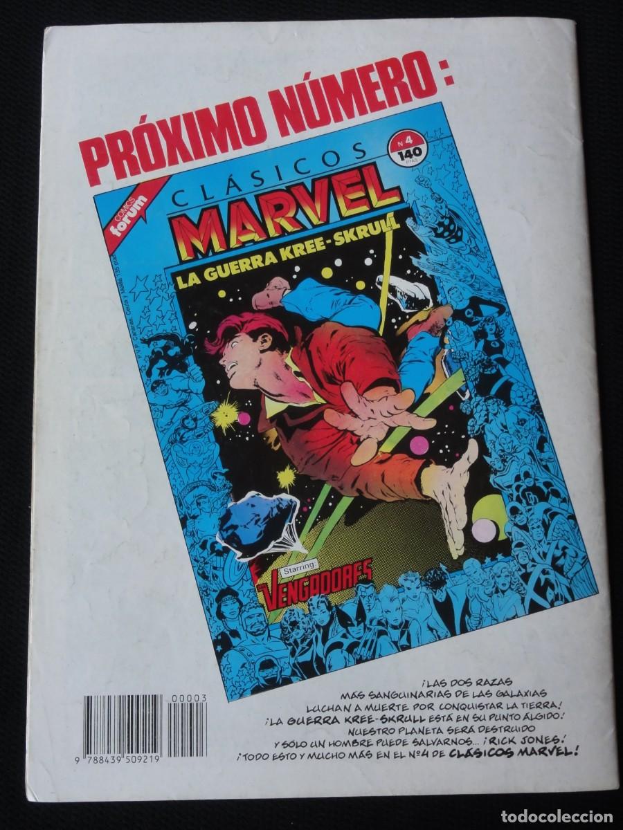 C&oacute;mics: CLASICOS MARVEL. N&ordm; 3 DE 41. ED. PLANETA/FORUM 1988. C-31B - Foto 2