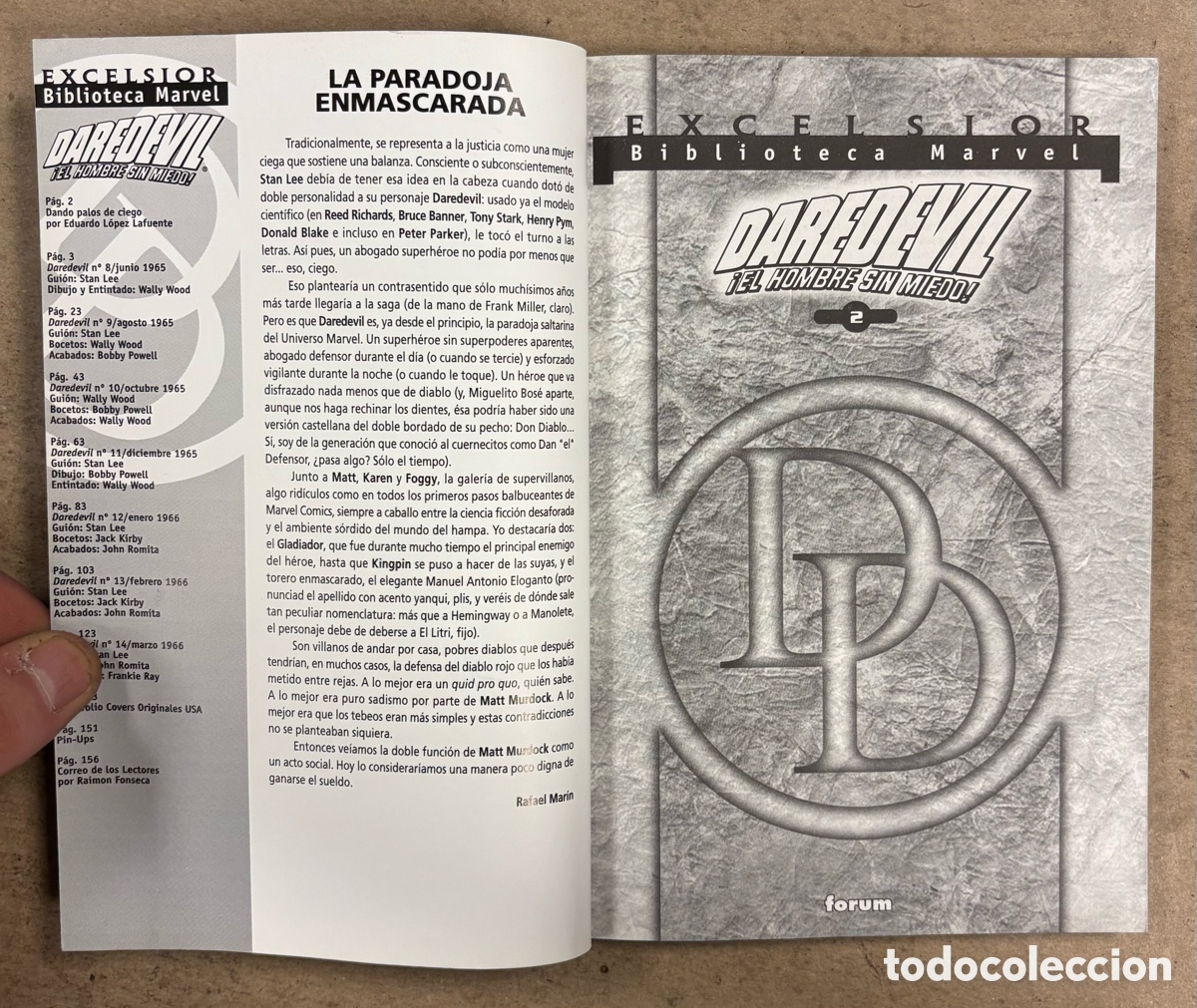 C&oacute;mics: DAREDEVIL &iexcl;EL HOMBRE SIN MIEDO! N&deg; 2 y 2 (F&Oacute;RUM). MARVEL COMICS EXCELSIOR. - Foto 7