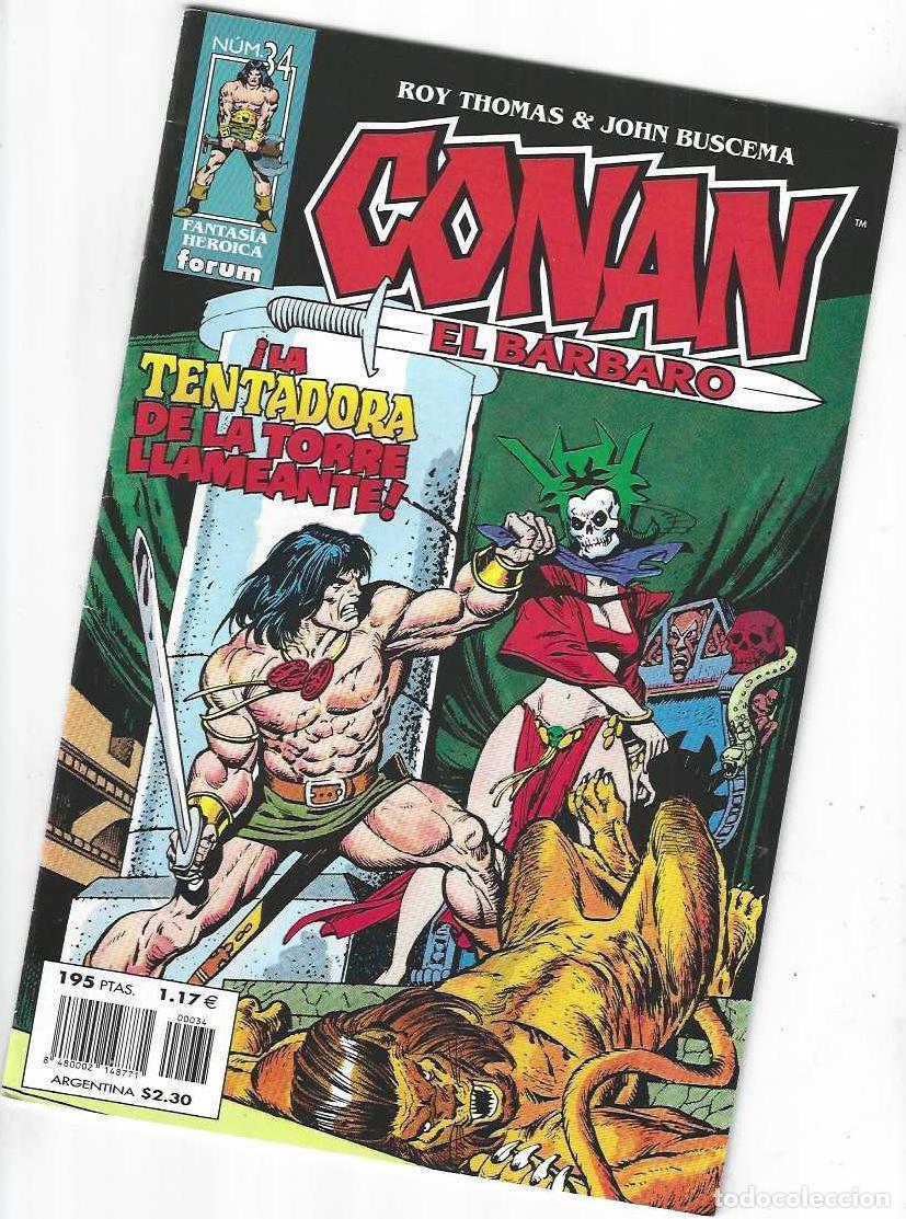 C&oacute;mics: CONAN EL BARBARO N&ordm; 34 - FANTASIA HEROICA - GRAPA FORUM - BUEN ESTADO