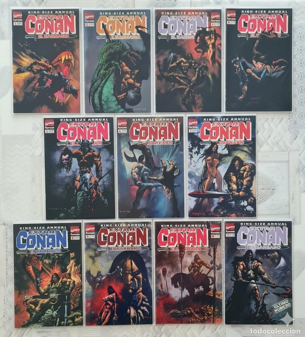 C&oacute;mics: EXTRA CONAN EL BARBARO. Colecci&oacute;n completa de 11 comics. Comics Forum 1996