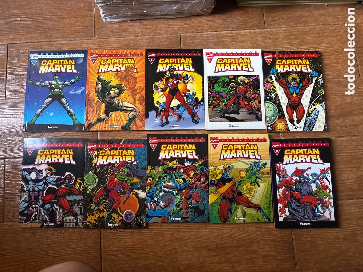 C&oacute;mics: CAPITAN MARVEL BIBLIOTECA MARVEL EXCELSIOR COLECCION COMPLETA 10 NUMEROS FORUM - Foto 1