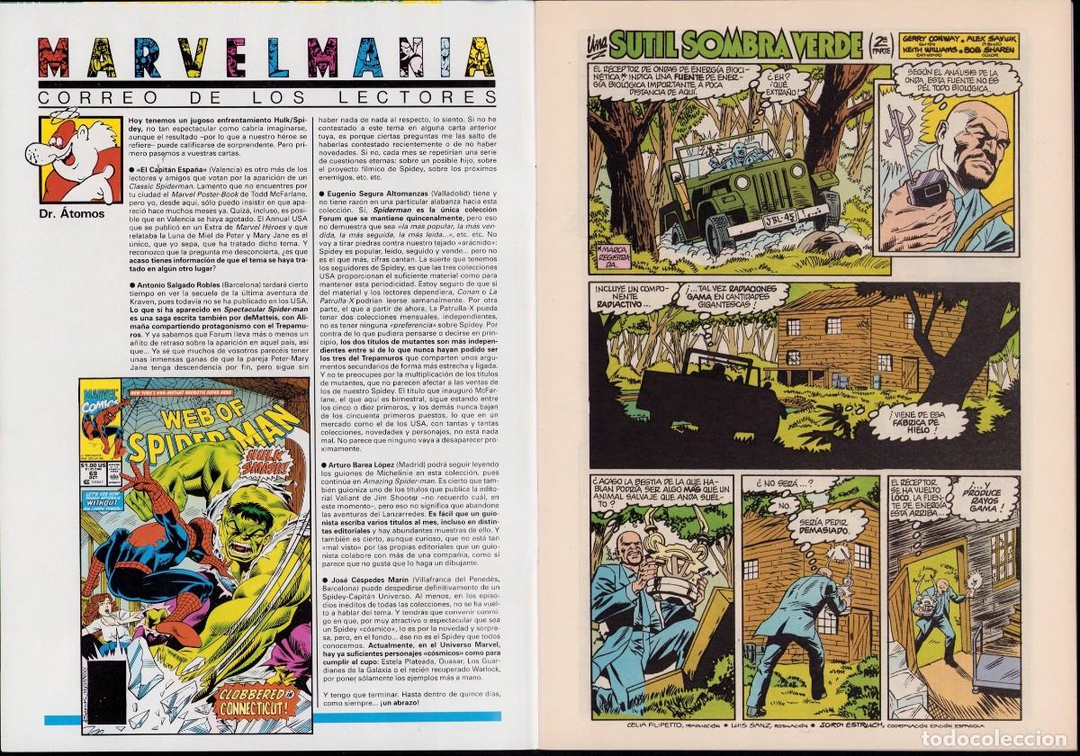 C&oacute;mics: Spiderman Vol. 1 N&ordm; 259 - Comic Forum 1992 - Foto 3