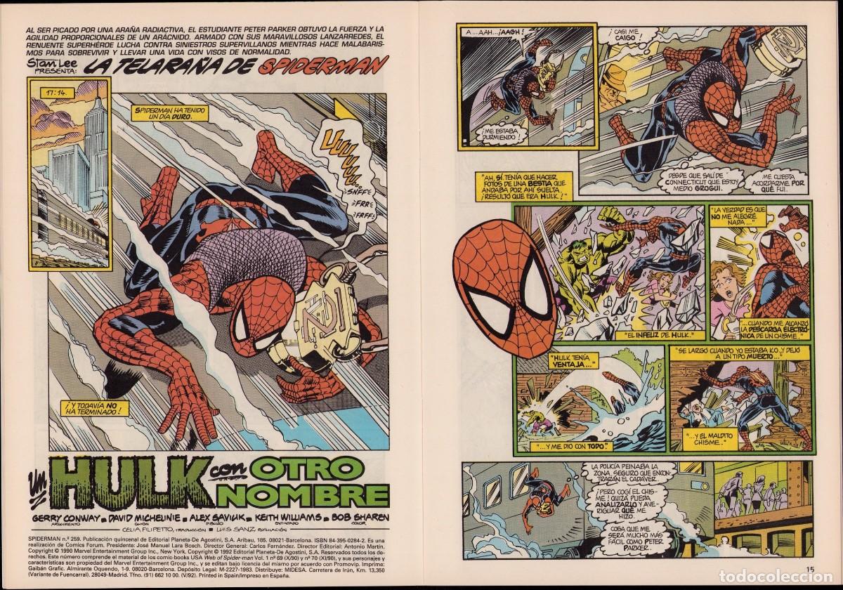 C&oacute;mics: Spiderman Vol. 1 N&ordm; 259 - Comic Forum 1992 - Foto 4