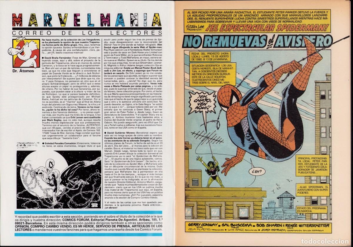 C&oacute;mics: Spiderman Vol. 1 N&ordm; 260 - Comic Forum 1992 - Foto 3