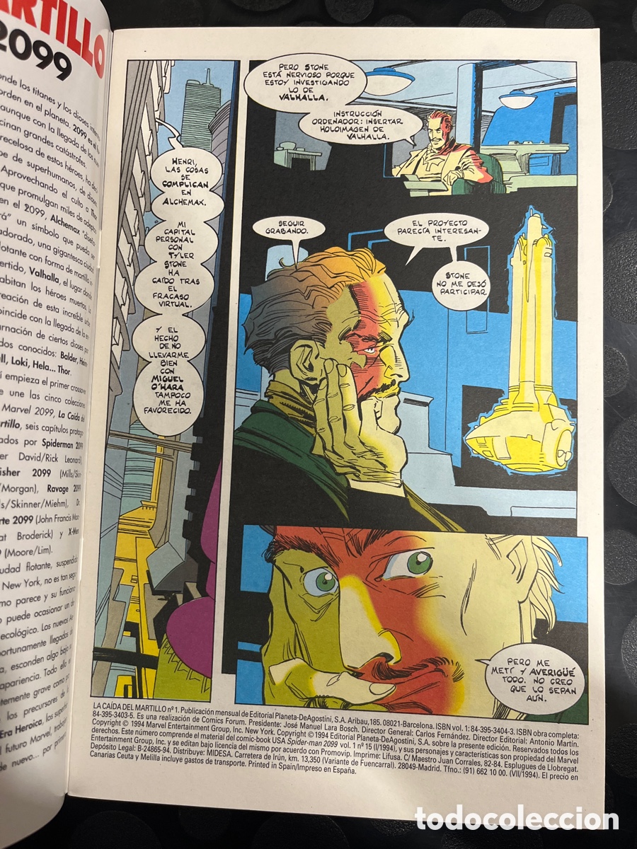 C&oacute;mics: 2099 N.1 LA CA&Iacute;DA DEL MARTILLO ( 1994 ) - Foto 3