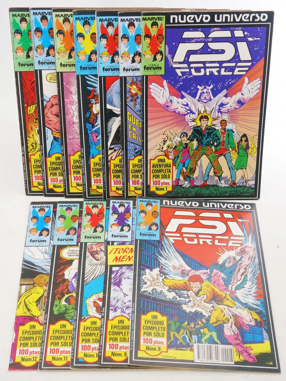 C&oacute;mics: NUEVO UNIVERSO MARVEL PSI FORCE 1 A 12. COMPLETA. Forum, 1988