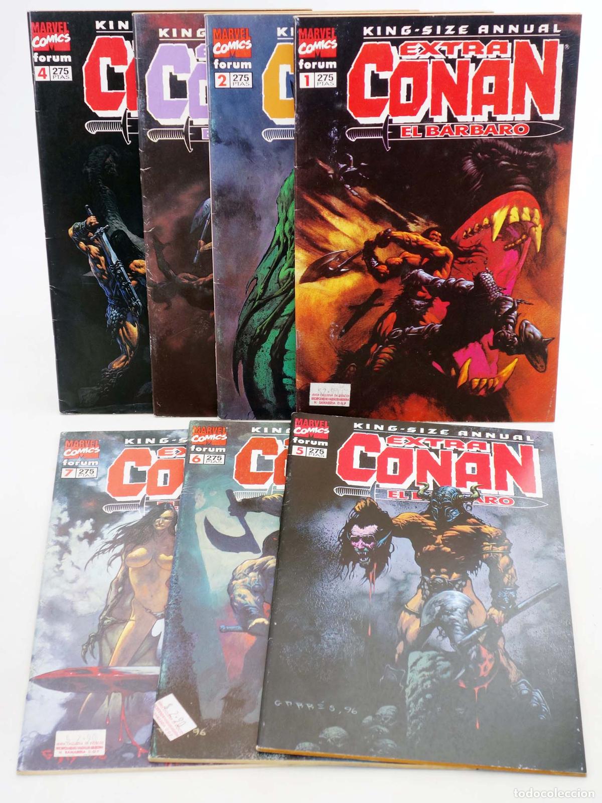 C&oacute;mics: CONAN EXTRA KING SIZE ANNUAL 1 A 7. Forum, 1996