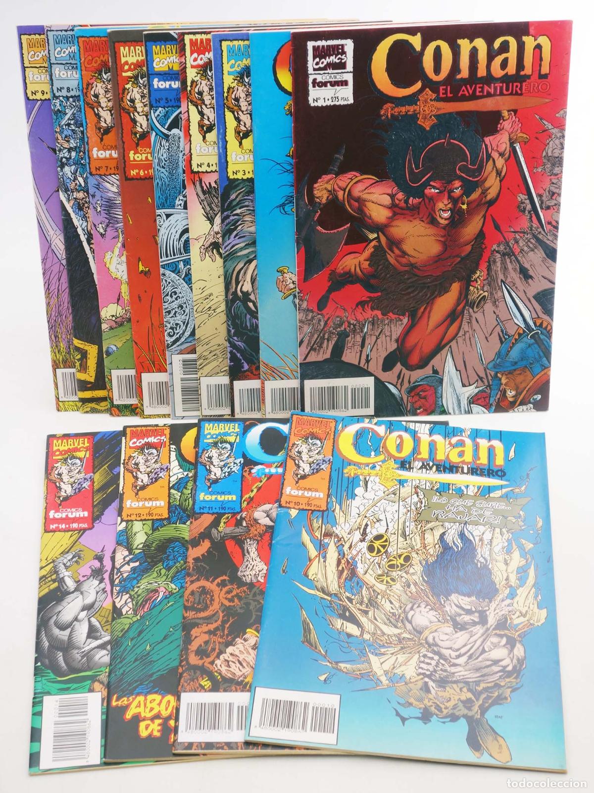 C&oacute;mics: CONAN EL AVENTURERO 1 A 14. FALTA 13 PARA COMPLETA. Forum, 1994