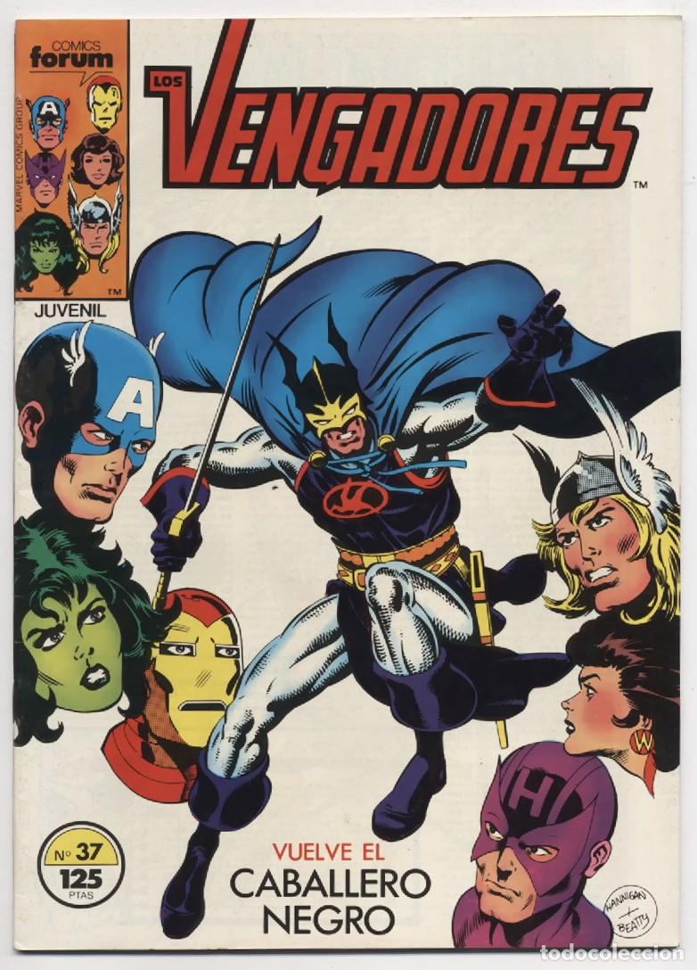 C&oacute;mics: LOS VENGADORES N&ordm; 37 VUELVE EL CABALLERO NEGRO FORUM MARVEL 1986 MUY BUEN ESTADO
