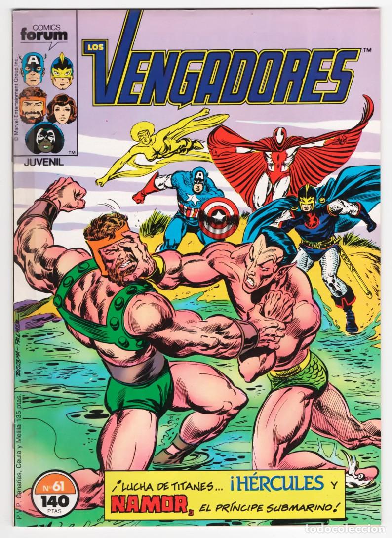 C&oacute;mics: COMIC GRAPA LOS VENGADORES N&ordm; 61 EDICIONES FORUM MARVEL 1988 - Foto 1