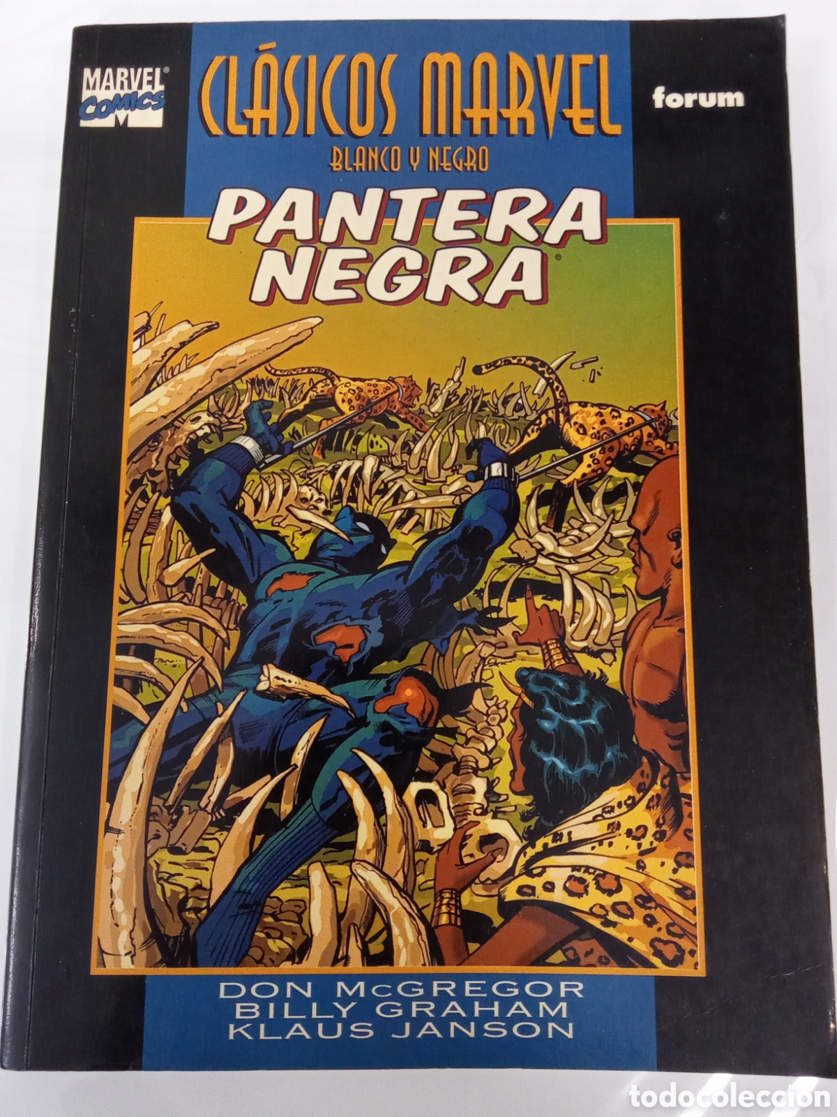 C&oacute;mics: CL&Aacute;SICOS MARVEL. BLANCO Y NEGRO PANTERA NEGRA