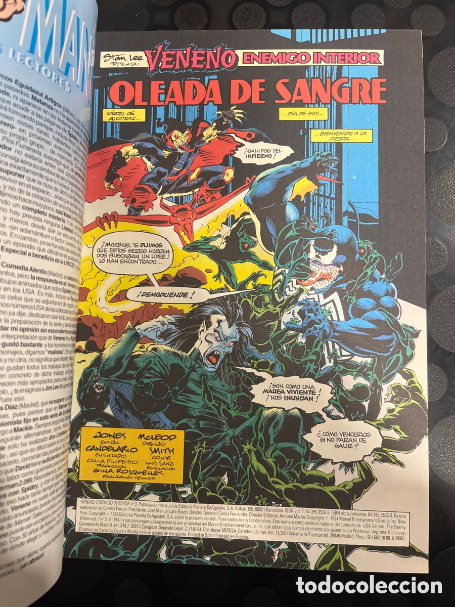 C&oacute;mics: VENENO N.3 ENEMIGO INTERIOR ( 1994/1995 ) - Foto 3