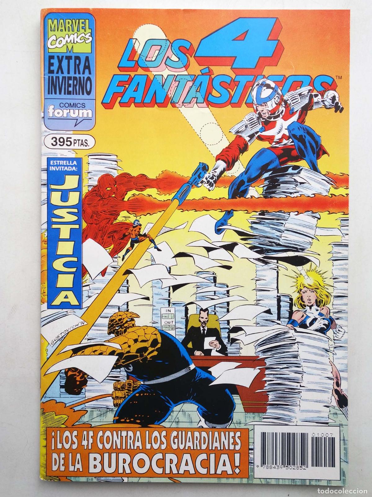 Comics: LOS 4 FANT&Aacute;STICOS EXTRA INVIERNO 1995. LOS 4F CONTRA LOS GUARDIANES DE LA BUROCRACIA (Len Kaminski/M