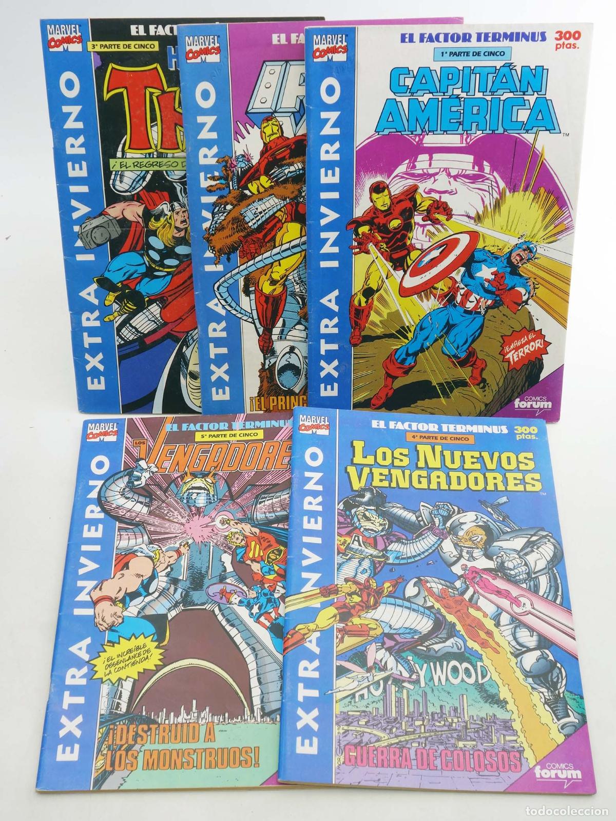 C&oacute;mics: EXTRA INVIERNO 1991: EL FACTOR T&Eacute;RMINUS 1 A 5. COMPLETA (Vvaa) Forum, 1991. CON 3 DE 4 POSTERS