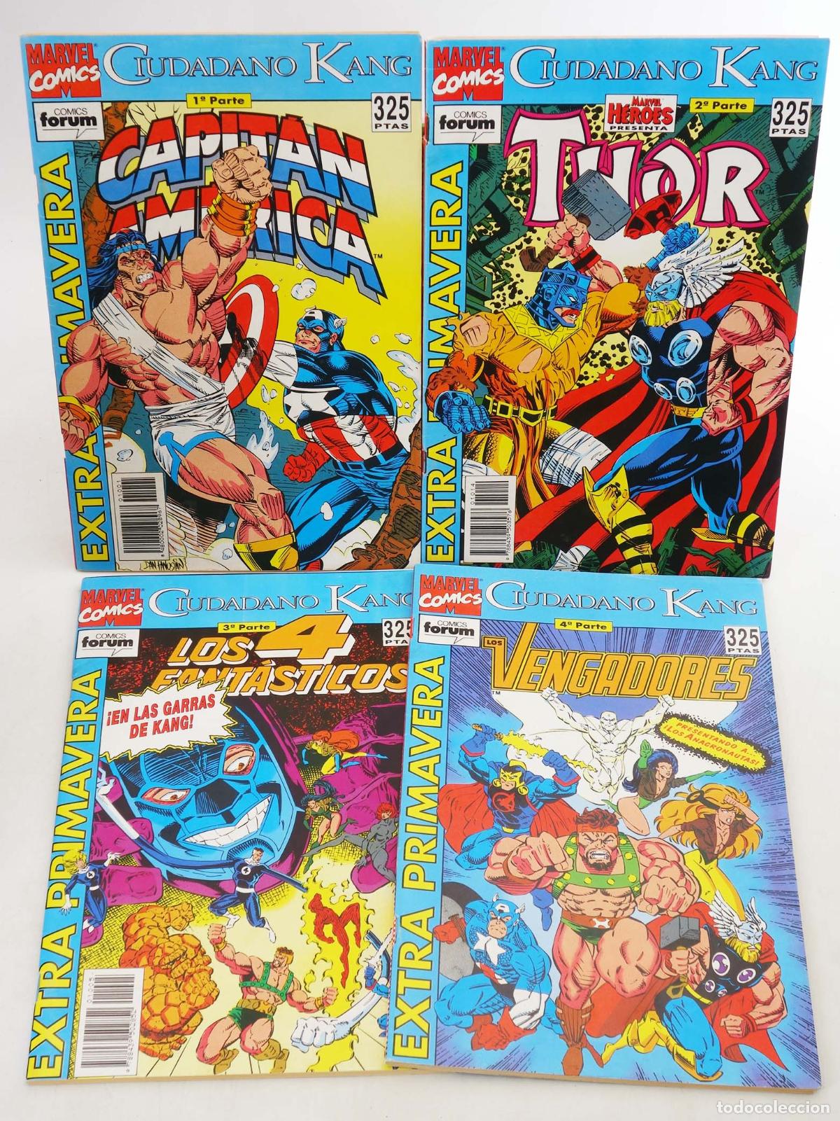 C&oacute;mics: EXTRA PRIMAVERA 1993: CIUDADANO KANG 1 A 4. COMPLETA: CAPITAN AMERICA, THOR, 4F, VENGADORES (Vvaa)