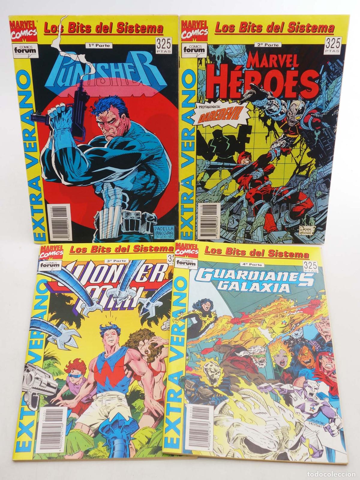 C&oacute;mics: EXTRA VERANO 1993: LOS BITS DEL SISTEMA 1 A 4. COMPLETA: PUNISHER, MARVEL H&Eacute;ROES, POWER MAN, GUARDIA