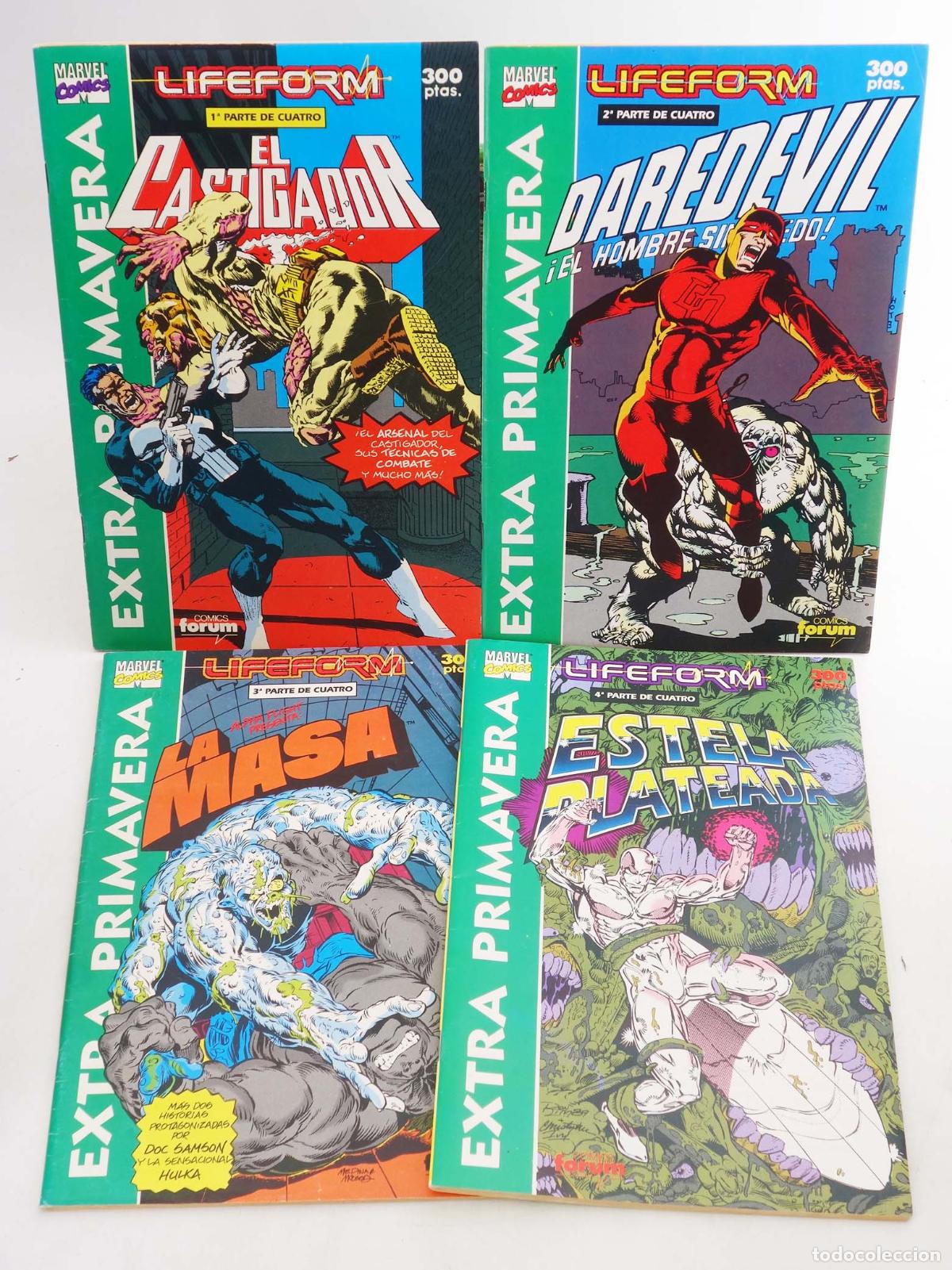 C&oacute;mics: EXTRA PRIMAVERA 1991: LIFEFORM 1 A 4. COMPLETA: CASTIGADOR, DAREDEVIL, HULK, ESTELA PLATEADA (Vvaa)